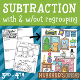 Winter Math - Up to 3-Digit Subtraction With & W/out Regro