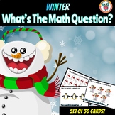 Winter Math Word Problem Prompt Cards - FREE