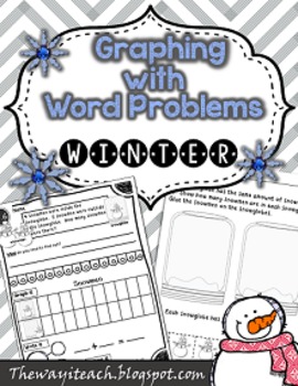 Preview of Winter Math: {Word Problems, Graphing, and Equal Shares}