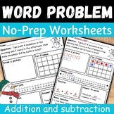 Winter Math Word problem Addition and subtraction within 2