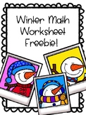 Winter Math Worksheet Freebie