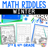 Winter Math Worksheets 3rd & 4th Grade NO PREP#2