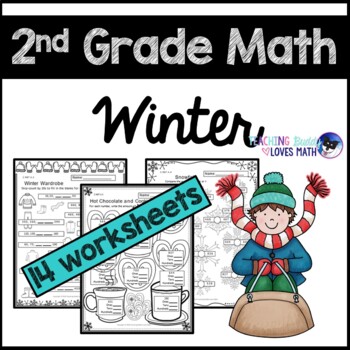 Preview of Winter Math Worksheets 2nd Grade
