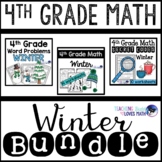 Winter Math Worksheets 4th Grade Bundle