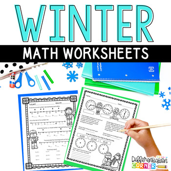 Winter Math Worksheets by Differentiation Corner | TpT