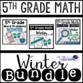 Winter Math Worksheets 5th Grade Bundle