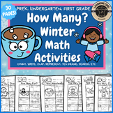 Winter Math Worksheets Counting for PreK, TK, Kindergarten