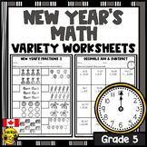 New Years Math Worksheets | Numbers to 1 000 000
