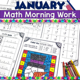 Winter Math Worksheets - January NO PREP Morning Work Printables