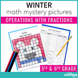 Winter Math Activities Mystery Picture Worksheets | Operat
