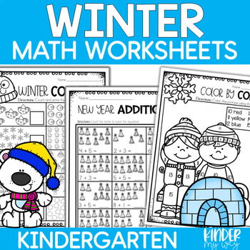 Preview of Winter Math Worksheets | No Prep Winter Math Activities