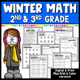 Winter Math Worksheets for Grades 2-3 | Digital & Print