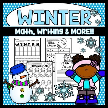 Preview of Winter Math Writing Literacy Activities