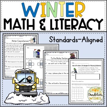 Preview of Winter Math and Literacy Activities