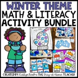 Winter Math and Literacy Bundle for Preschool