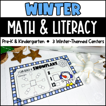 Preview of Winter Math and Literacy Centers