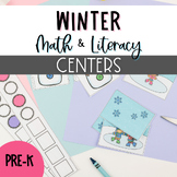 Winter Math and Literacy Centers for Preschool