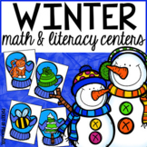 Winter Math and Literacy Centers for Preschool, Pre-K, and