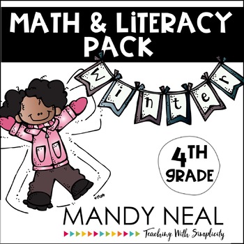 Preview of Winter Math and Literacy Pack (4th Grade)