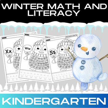 Preview of Winter Math and Literacy Packet NO PREP | Alphabet