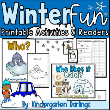 Preview of Winter Math and Literacy Printable Activities for Kindergarten and First Grade