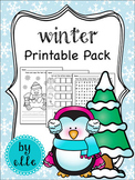 Winter Math and Literacy Printable Pack