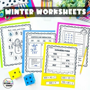 Winter Worksheets by Teaching Second Grade | Teachers Pay Teachers
