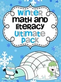 Winter Math and Literacy Centers Activities & Worksheets P