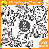 Winter Mazes Clipart | Seasons | Labyrinth | Fine Motor Skills