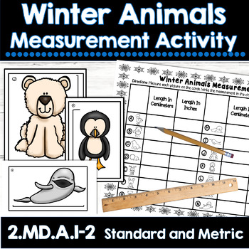 Preview of Winter Measurement Activity | Measuring in Inches and Centimeters