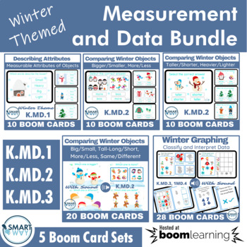 Preview of Winter Measurement and Data Bundle | K.MD.1, K.MD.2, K.MD.3