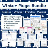 Winter Mega Bundle: Reading, Writing, Drawing and Puzzles