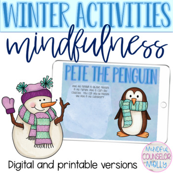 Preview of Winter Mindfulness Activities, Digital & Printable Version
