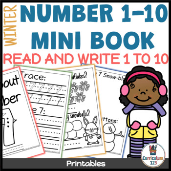 Preview of Winter Mini Book Math Number Sense Printables