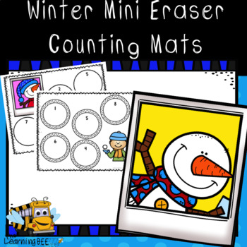 Winter Mini Erasers Counting Mats