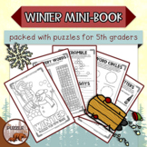 Winter Mini Puzzle Book for Fifth Graders