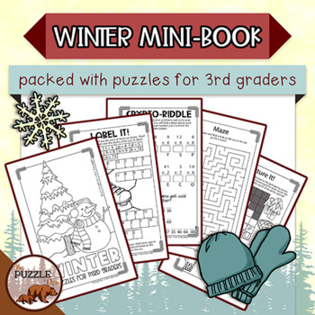  Winter Mini Puzzle Book for Third Graders