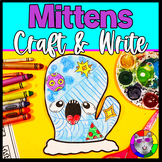 Winter Mitten Craft and Writing Prompt Worksheets