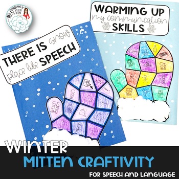 Preview of Crafts for Speech Therapy: Winter Mitten
