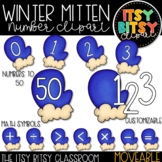 Winter Mitten Number Tile Clipart Math Clipart 0 to 50 Math Signs