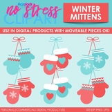 Winter Mittens Clip Art (Digital Use Ok!)