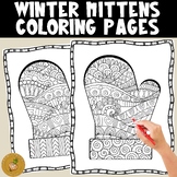 Winter Mittens Zentangle Coloring Pages - Mindfulness Mand