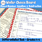 Winter Mixed Number Activity Addition & Subtraction Differ