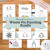 Winter Montessori | Pin Poking, Pin Punching, Coloring