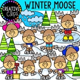 Winter Moose Clipart {Winter Clipart}