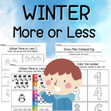 Winter More or Less Worksheets l Comparing Numbers l Kinde