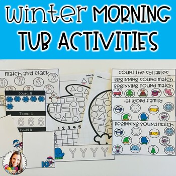 Preview of Winter Morning Tub Activities for PreK/K