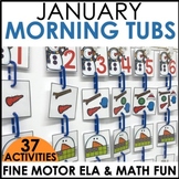 Morning Work Tubs - Winter Fine Motor Bins for ELA and Mat