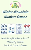 Winter Mountain Number Cards, Pocket Chart, Memory, Counti