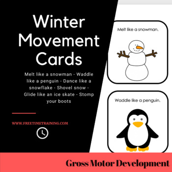 Preview of Winter Movement Cards - Preschool